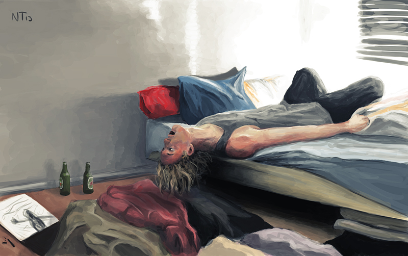 Selvportrett-seng