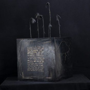 Everyone tells me Im gonna die - bronze sculpture - 40x40x80cm