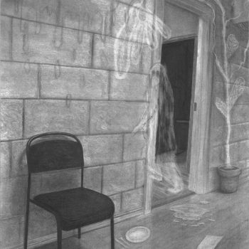 Unattended musical chairs I - charcoal on paper - 70x50cm