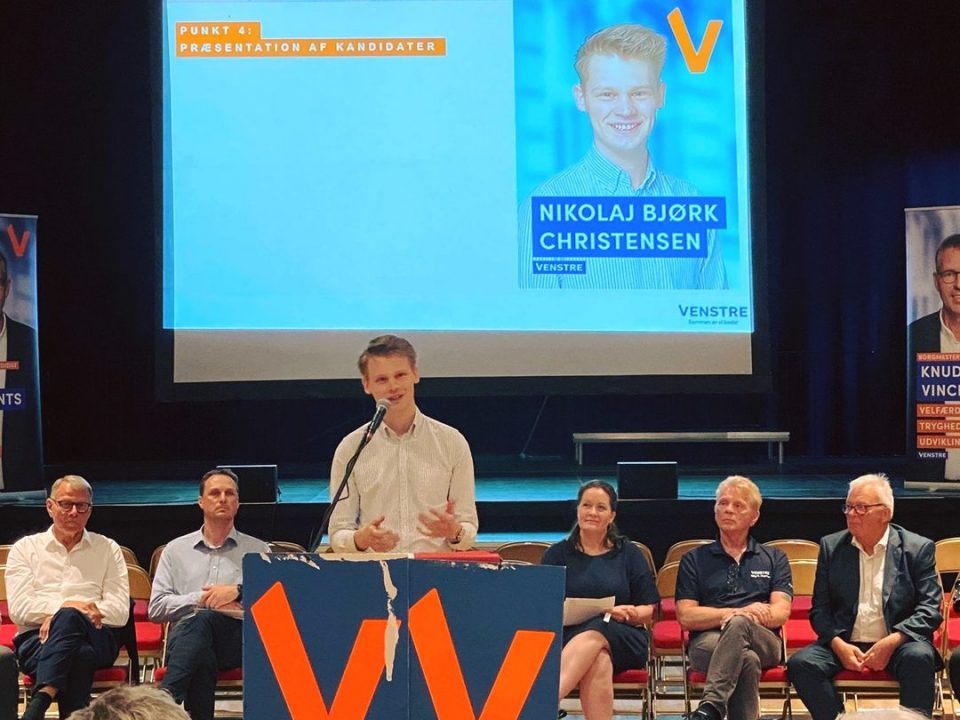 Tale til opstillingsmøde - Nikolaj Bjørk Christensen, byrådskandidat for Venstre i Slagelse Kommune.