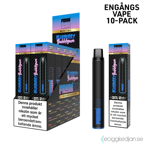 Frunk Bar Mesh | Blueberry Bubblegum | Engångs Vape | 20mg | 10pack