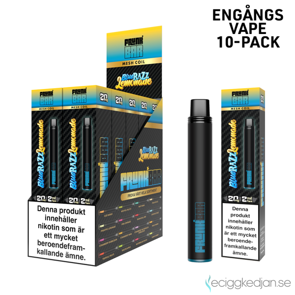 Frunk Bar Mesh | Blue Razz Lemonade | Engångs Vape | 20mg | 10pack