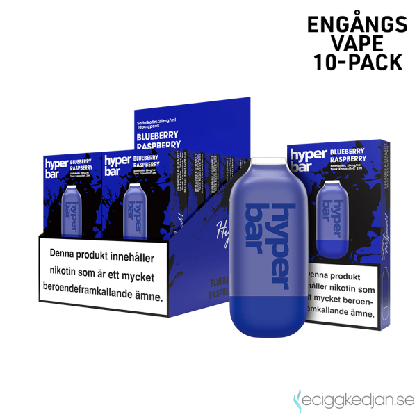 Hyper Bar Mesh | Blueberry Raspberry | Engångs Vape | 20mg | 10pack