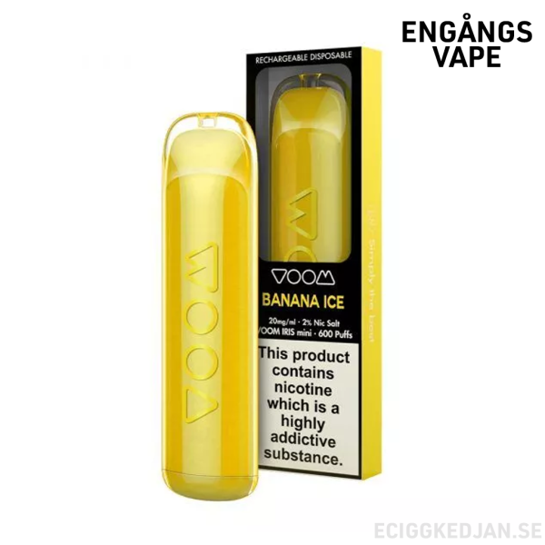 Voom Iris | Banana Ice | Engångs Vape | OBS!! Utgånget Datum