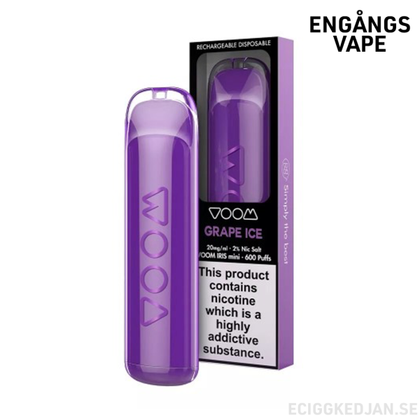 Voom Iris | Grape Ice | Engångs Vape | OBS!! Utgånget Datum