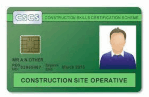 Green CSCS card Only