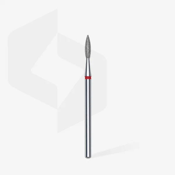 Stalex Pro Diamond Nail Drill Bit Pointed Flame Red EXPERT Head