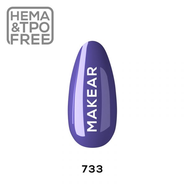 Makear gel polish 733 on nail