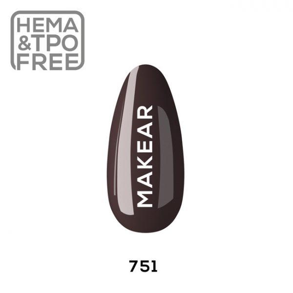 Makear gel polish 751 on nail