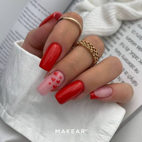 Makear Red Love collectie on nails