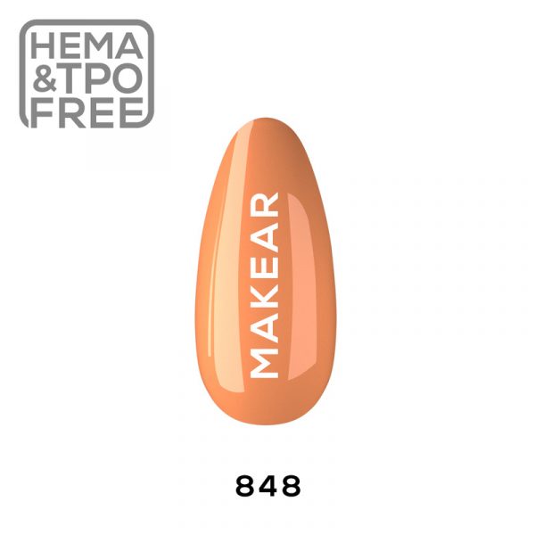 Makear gel polish 848 on nail