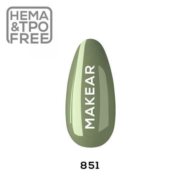 Makear gel polish 851 on nail