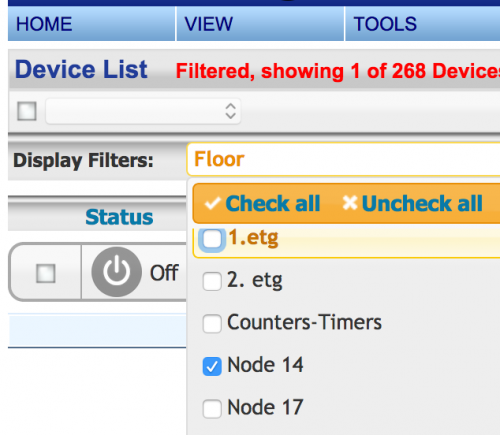 Add Z-Wave device to HomeSeer Home Menu