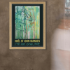 IM ON ONE ME NOEL IN A OAK FRAME HUNG ON A MARBEL WALL WITH A BLURRED FIGURE WALKING PAST