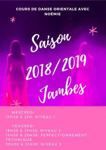 Cours de danse hebdomadaire Jambes