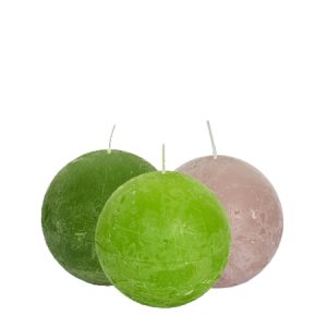 Rustieke bolkaars - 80 mm - 24 uur