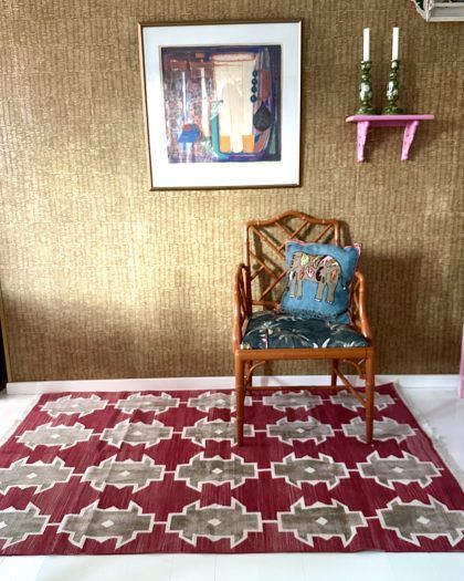 Håndvævet tæppe fra Rajasthan