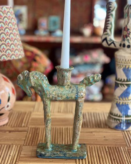 keramik stage hest - Blå grøn