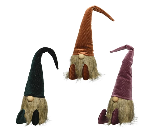 522757 nisser med skæg polyester Figur, Nisse Grøn