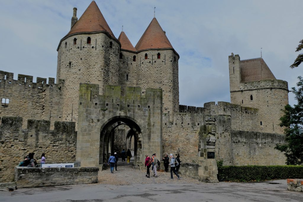 Toegangspoort naar de oude stad van Carcassonne