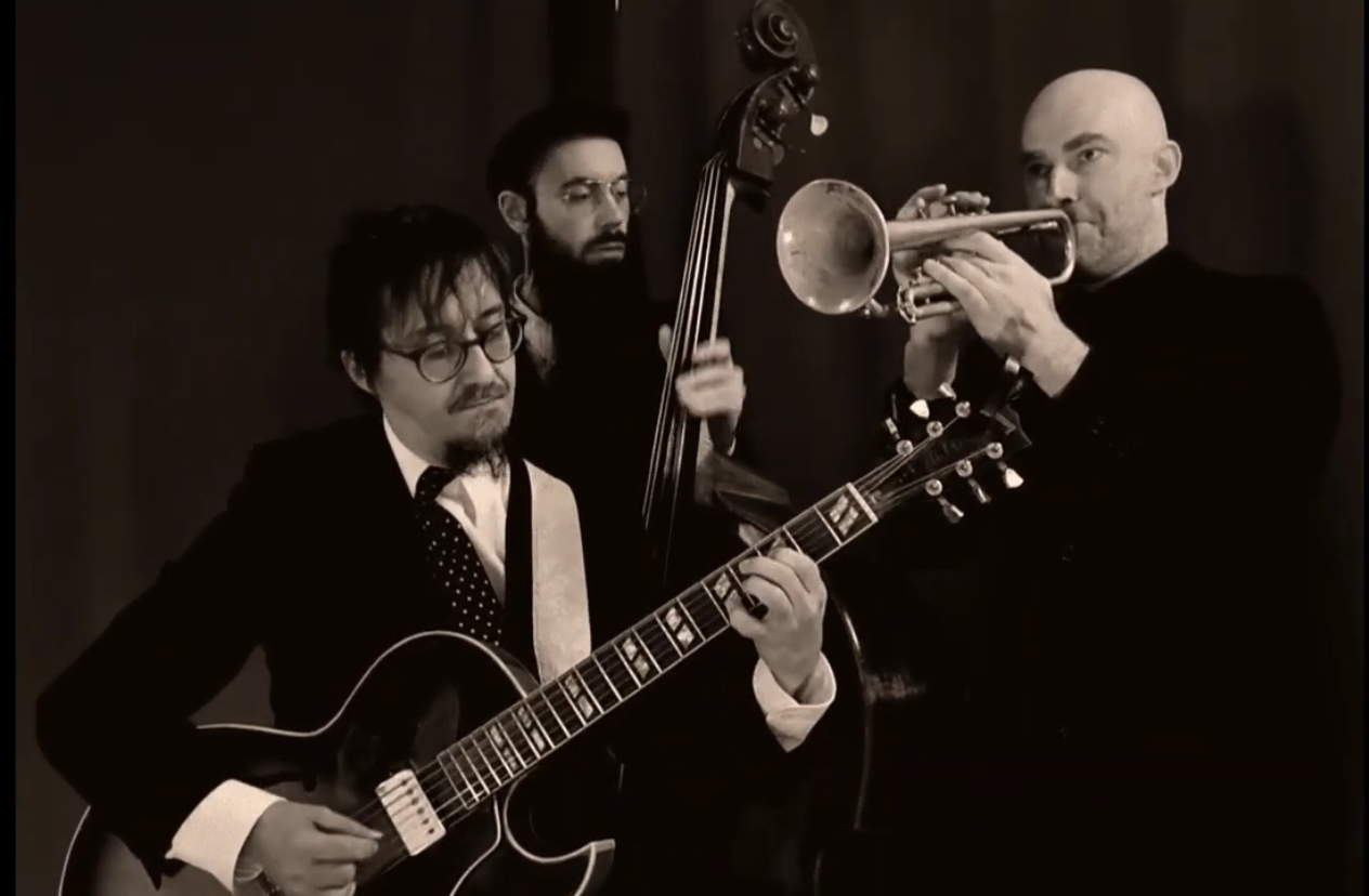 Jazztrion 2025 Erik Palmberg trpt_Fredrik Olsson gi_Mats Dimming kb Porgy and Bess i jazzversion med jazztrion 2025 Erik Palmberg trumpet, Fredrik Olsson gitarr, Mats Dimming kontrabas. Konsert 14 juni 2025 kl 19, Åkerby herrgård. Nora kammarmusikfestival