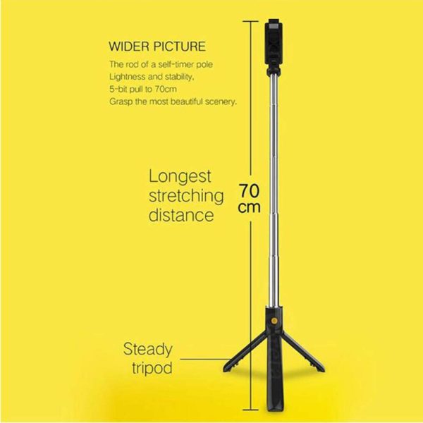 3 In 1 Wireless Bluetooth Selfie Stick Foldable Mini Tripod Expandable Monopod with Remote Control For iPhone iOS Android_7