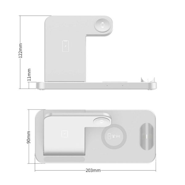 4-in-1 Wireless Fast Charging Station for QI Devices- USB Powered_5