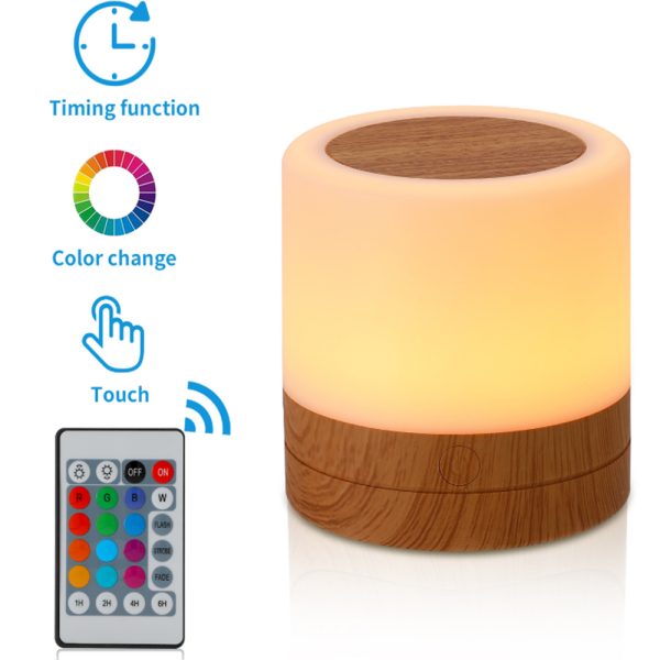 USB Charging Portable Remote Controlled Touch Lamp Night Light_3