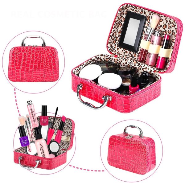 Washable Kid’s Pretend Makeup Toy Set with Cosmetic Bag_9