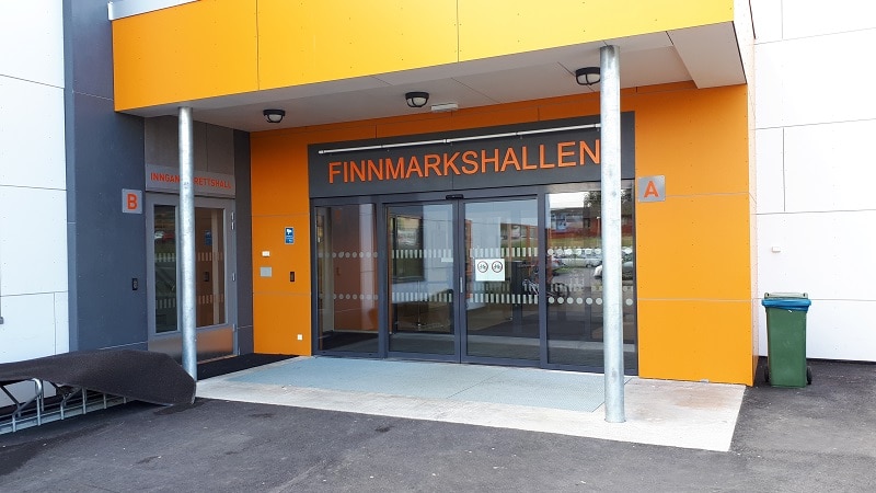 Finnmarkshallen inngang - Alta IF