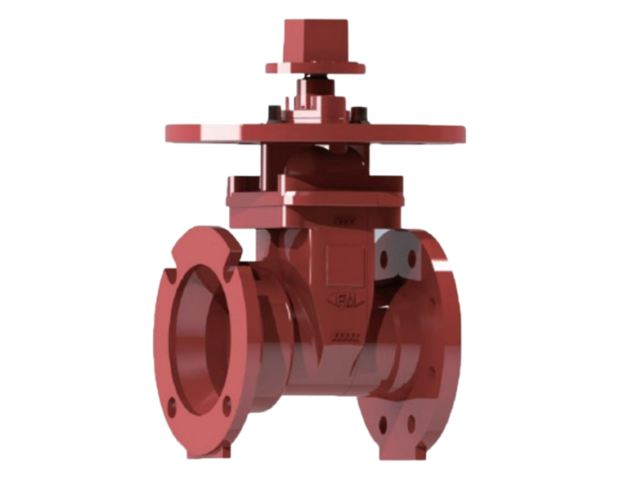 NSG NRS FJ Flanged x Mechanical Joints NRS fire protection type gate valve with supervisory switch FM approved Nordic Valves