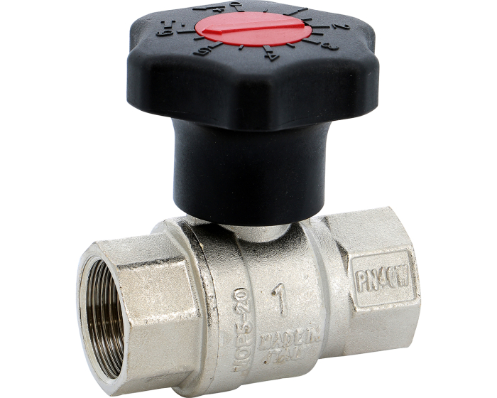 Nordic Valves Ball valves Brass - Cast iron - PVC 531 - Brass ball valve with BSP female gear reducer