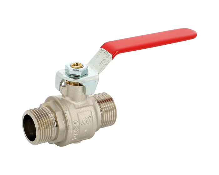 Nordic Valves Ball valves Brass - Cast iron - PVC 538 - Industrial brass ball valve male male long threads red handle