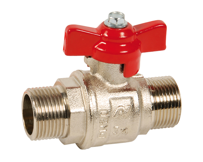 Nordic Valves Ball valves Brass - Cast iron - PVC 548 - Industrial brass ball valve long thread male male red handle