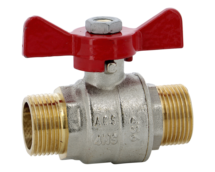 Nordic Valves Ball valves Brass - Cast iron - PVC 565 - Brass ball valve 4MS lead free male male red handle