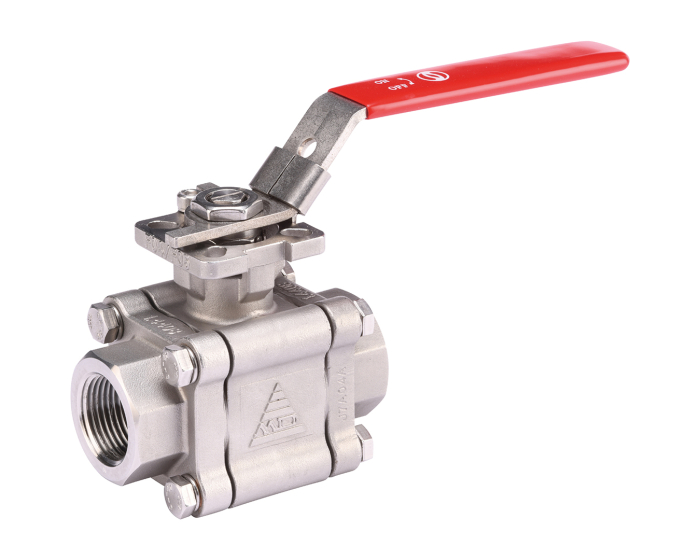 Nordic Valves Ball valves Steel - Stainless steel 703DM - 3-piece ball valve ISO5211 direct mounting stainless steel SW