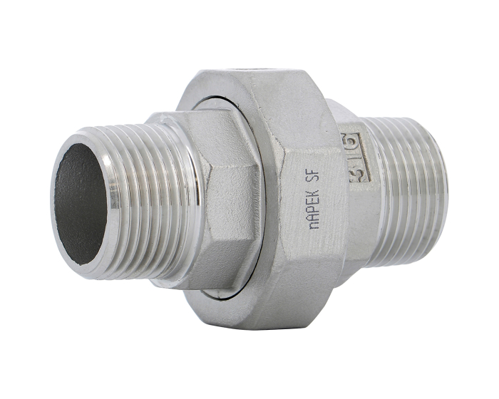 Nordic Valves Fittings 2062 - Male male conical seat stainless steel union fitting