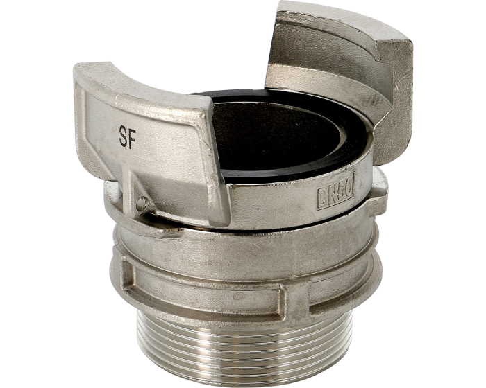 Nordic Valves Fittings 2423 - Symmetrical male stainless steel fitting with lock