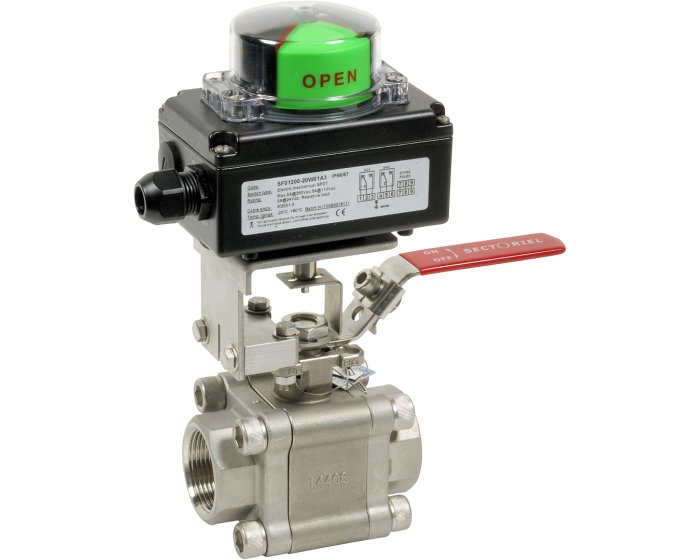 Nordic Valves Manual valves with limit switch box DN50-BW + SF limit switch box