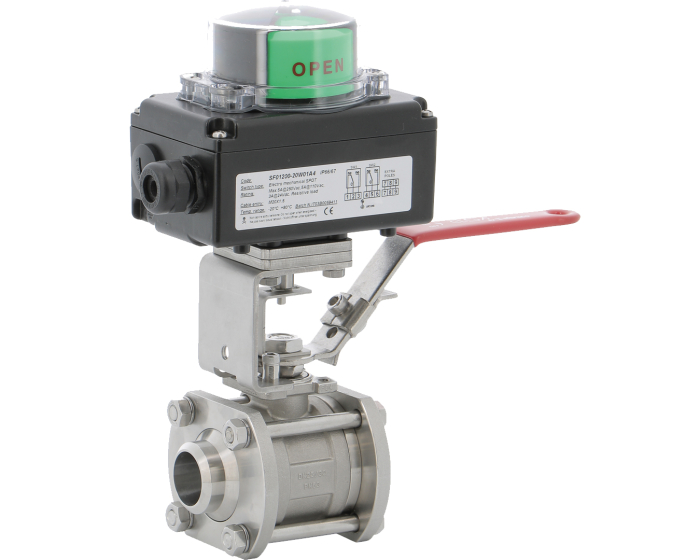 Nordic Valves Manual valves with limit switch box 1'' + SF limit switch box