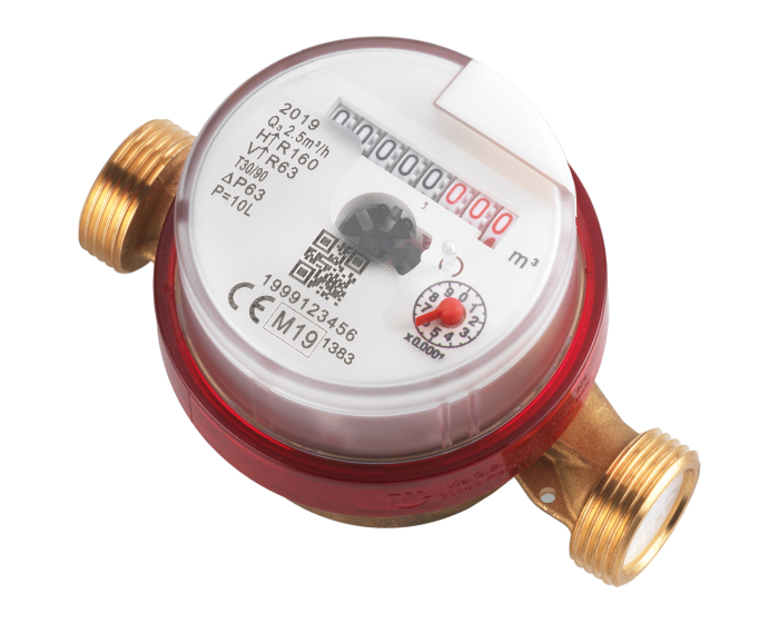 2702 Submeter preequipped with DHW hot water pulses