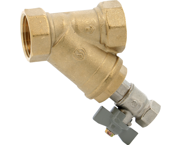 Nordic Valves Non-return valves - Filters - Strainers 211 - Y-strainer with brass strainer with BSP ACS flush valve
