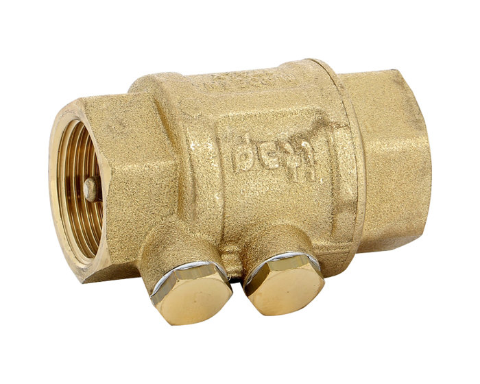 315 Double guide brass nonreturn valve with purges ACS 4MS Nordic