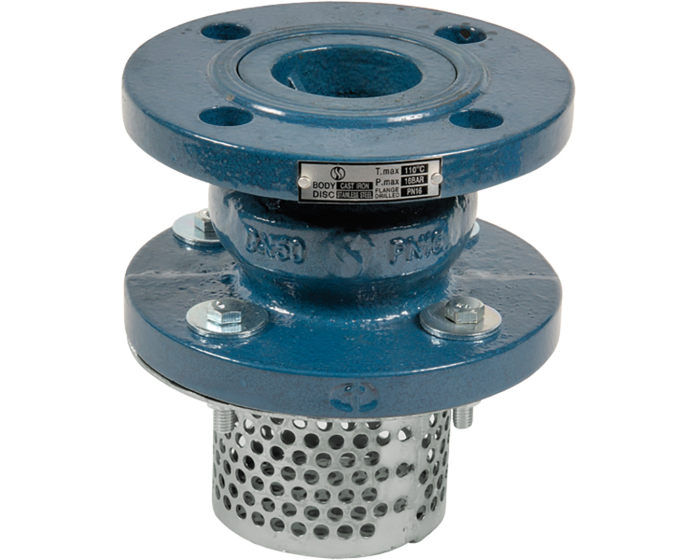Nordic Valves Non-return valves - Filters - Strainers 368 - Flanged cast iron single guide check valve with strainer