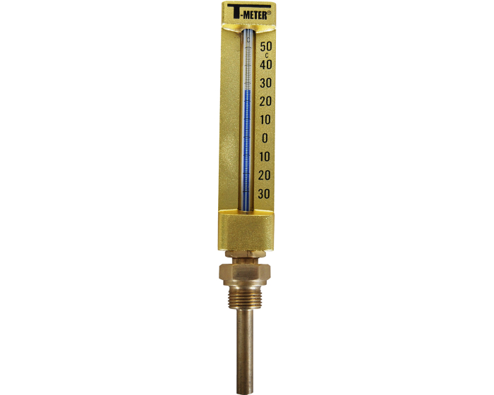 Nordic Valves Pressure gauges and thermometers 1672 - Straight vertical thermometer H150mm plunger 100mm