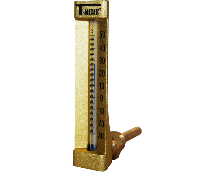 Nordic Valves Pressure gauges and thermometers 1677 - Vertical square thermometer H150mm dip 100mm