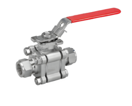 Stainless steel ball valve compression end 1