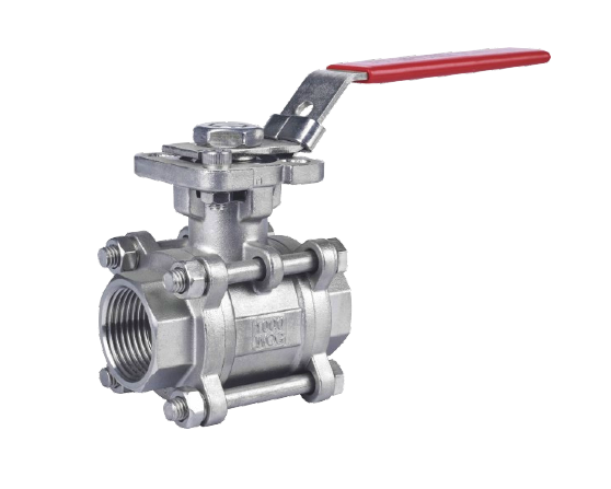 Stainless steel wafer type ball valve threaded