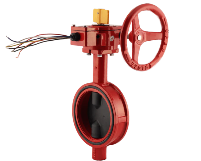 NSBU W Wafer butterfly valve with supervisory switch FM approved Nordic Valves