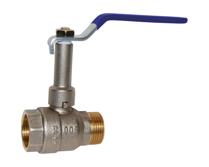 Nordic Valves Ball valves Brass - Cast iron - PVC 6161 - Titrated brass ball valve with male female extension blue handle